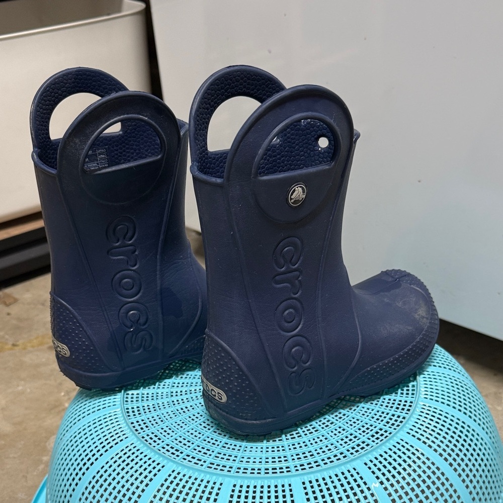 CROCS Kids Dark Blue Rain Boots